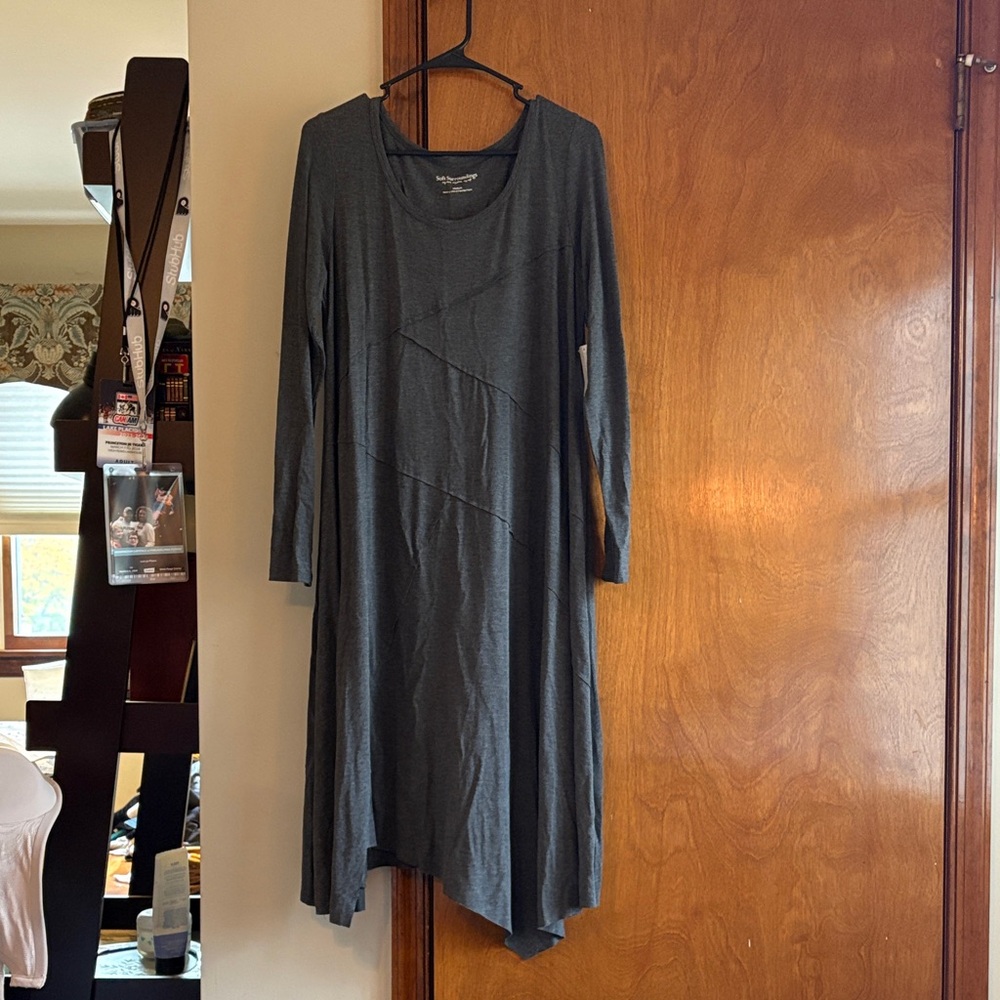 Simply Vera Vera Wang Charcoal Long Sleeve Dress